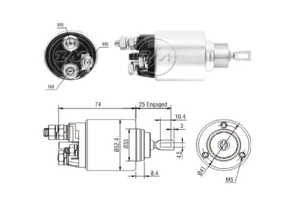 Solenoid Switch, starter ERA ZM1381