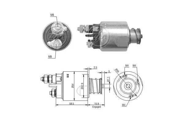 Solenoid Switch, starter ERA ZM1495