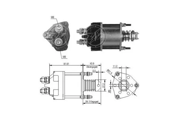 Solenoid Switch, starter ERA ZM1650