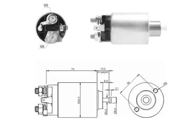 Solenoid Switch, starter ERA ZM2392