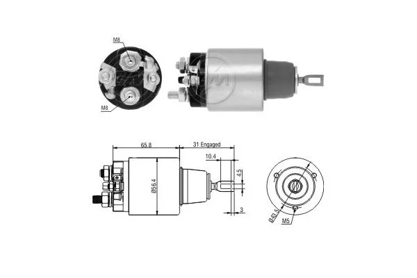Solenoid Switch, starter ERA ZM2475