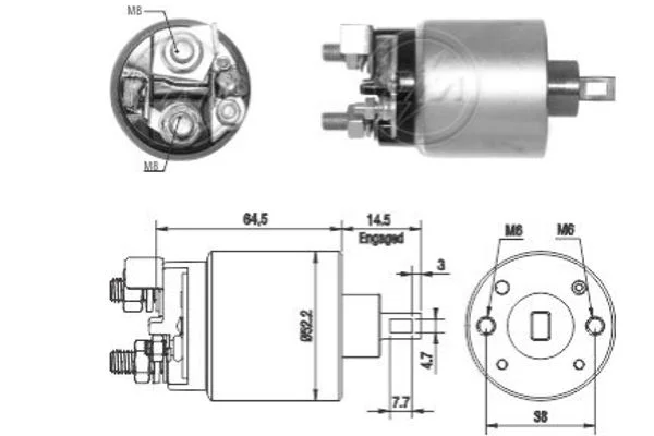 Solenoid Switch, starter ERA ZM2710