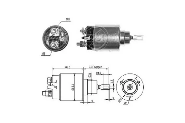 Solenoid Switch, starter ERA ZM2777