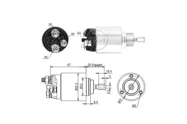 Solenoid Switch, starter ERA ZM3381