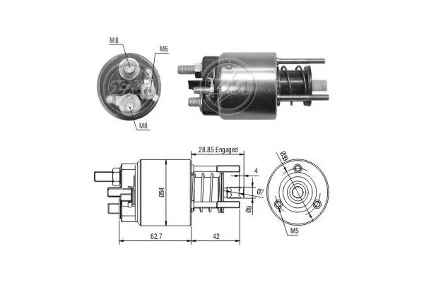Solenoid Switch, starter ERA ZM3395