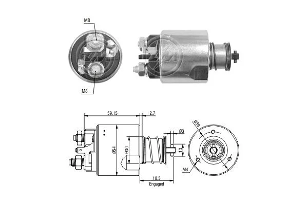 Solenoid Switch, starter ERA ZM3491