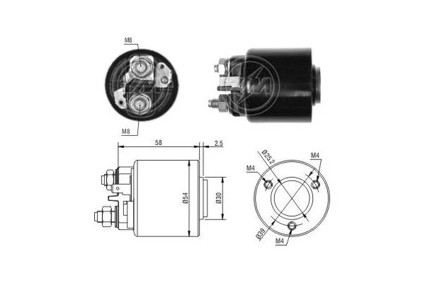 Solenoid Switch, starter ERA ZM491