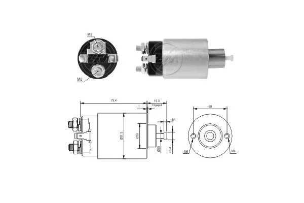 Solenoid Switch, starter ERA ZM4993
