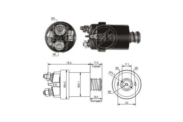Solenoid Switch, starter ERA ZM560