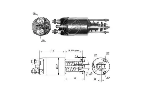 Solenoid Switch, starter ERA ZM5651