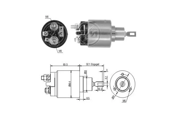 Solenoid Switch, starter ERA ZM574
