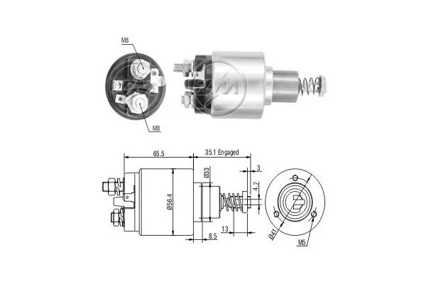 Solenoid Switch, starter ERA ZM576