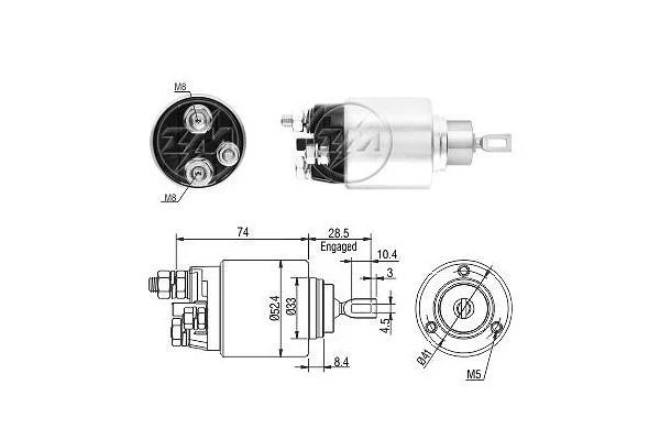 Solenoid Switch, starter ERA ZM6381