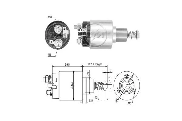 Solenoid Switch, starter ERA ZM676