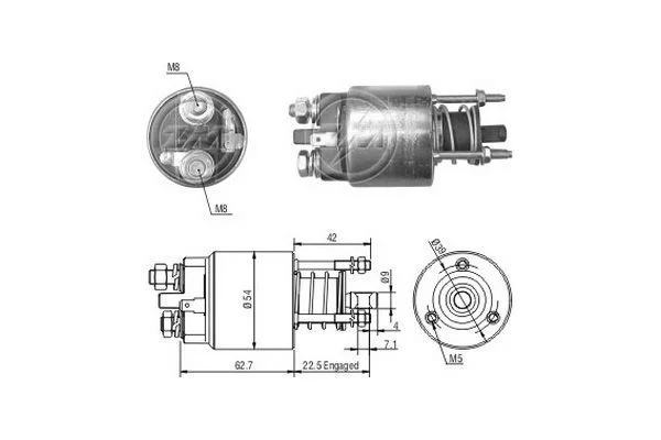 Solenoid Switch, starter ERA ZM7395
