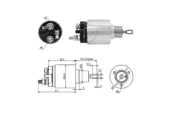 Solenoid Switch, starter ERA ZM7773