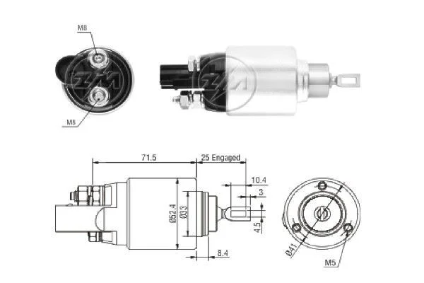 Solenoidno stikalo, zaganjalnik ERA ZM8381