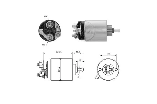 Solenoid Switch, starter ERA ZM961