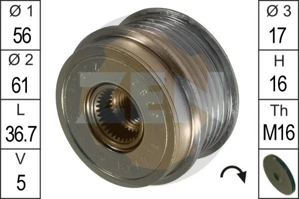 Alternatorska sklopka s prostim kolesom ERA ZN5382