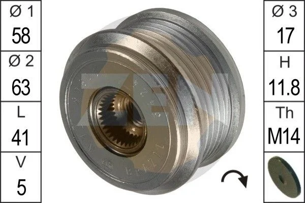 Alternatorska sklopka s prostim kolesom ERA ZN5424