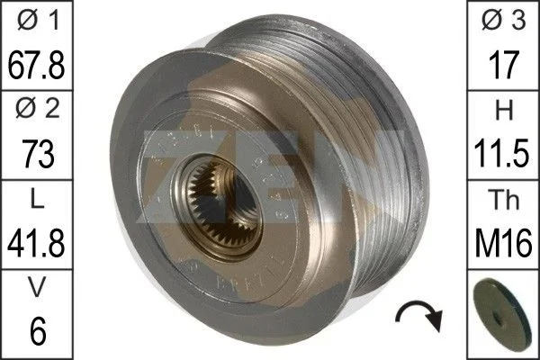 Alternatorska sklopka s prostim kolesom ERA ZN5425