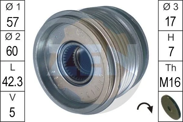 Alternatorska sklopka s prostim kolesom ERA ZN5508