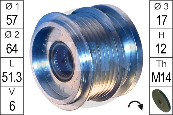 Alternatorska sklopka s prostim kolesom ERA ZN5559