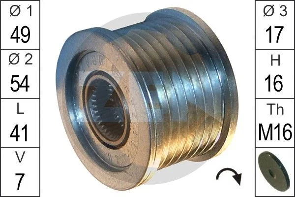 Alternator Freewheel Clutch ERA ZN5562