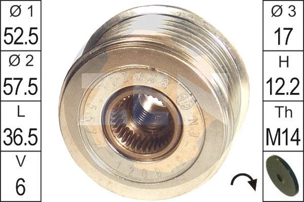 Alternator Freewheel Clutch ERA ZN5572