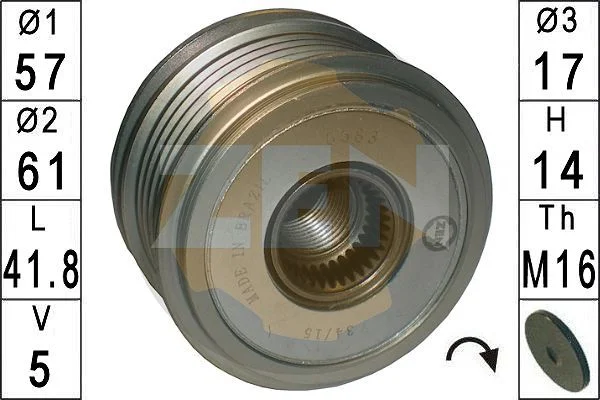 Alternatorska sklopka s prostim kolesom ERA ZN5583