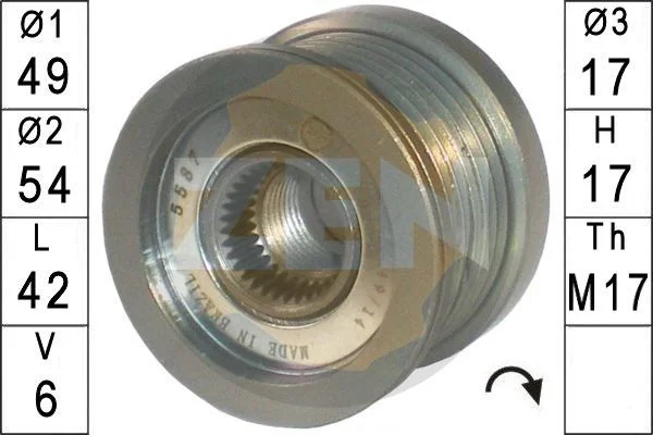 Alternator Freewheel Clutch ERA ZN5587