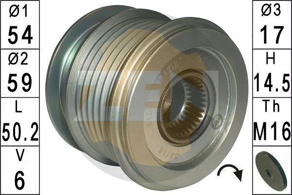 Alternator Freewheel Clutch ERA ZN5624