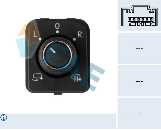 Switch, exterior mirror adjustment FAE 64026