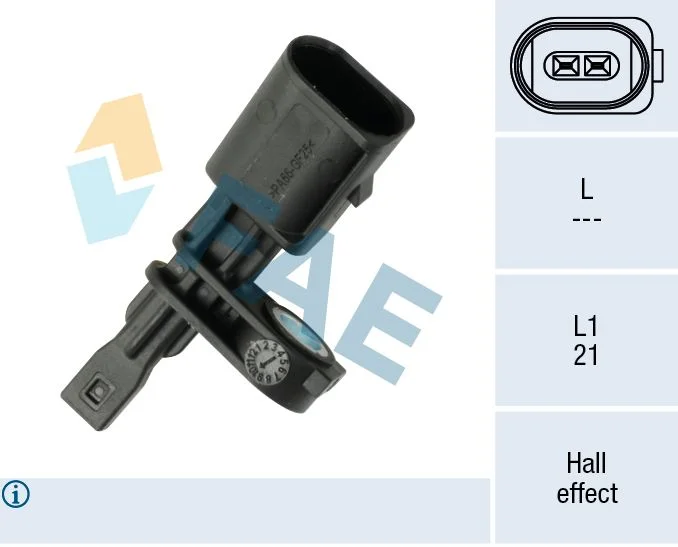 Sensor, wheel speed FAE 78805