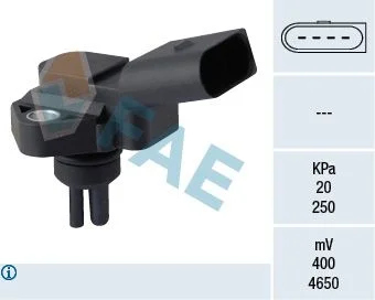 Senzor, tlak v sesalnem kolektorju FAE 15093