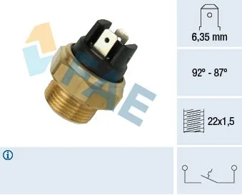 Temperature Switch, radiator fan FAE 37310
