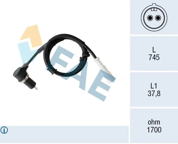 Senzor, hitrost kolesa FAE 78555
