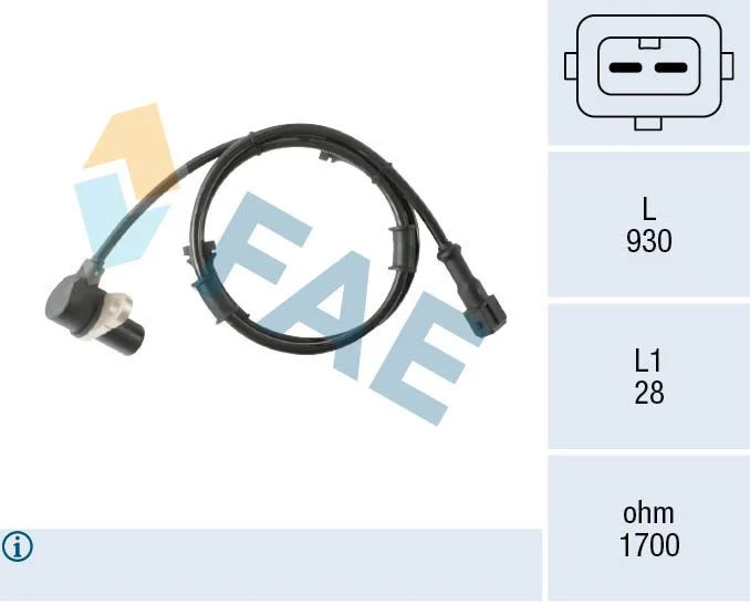 Senzor, hitrost kolesa FAE 78579