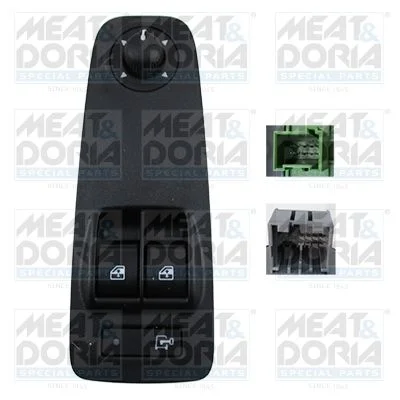 Switch, window regulator MEAT & DORIA 26489