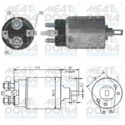 Solenoid Switch, starter MEAT & DORIA 46022