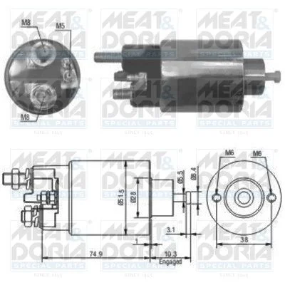 Solenoid Switch, starter MEAT & DORIA 46029