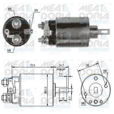 Solenoid Switch, starter MEAT & DORIA 46055