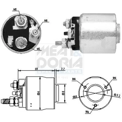 Solenoid Switch, starter MEAT & DORIA 46063