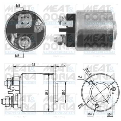 Solenoid Switch, starter MEAT & DORIA 46083