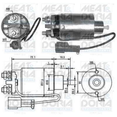 Solenoidno stikalo, zaganjalnik MEAT & DORIA 46096