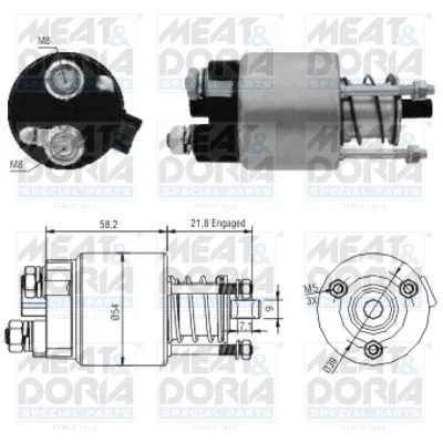 Solenoid Switch, starter MEAT & DORIA 46102