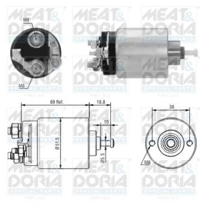 Solenoid Switch, starter MEAT & DORIA 46104