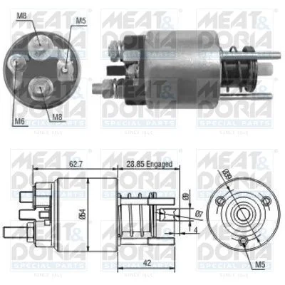 Solenoid Switch, starter MEAT & DORIA 46128