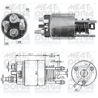 Solenoid Switch, starter MEAT & DORIA 46145