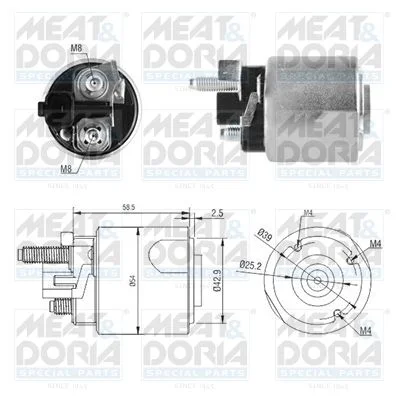 Solenoid Switch, starter MEAT & DORIA 46224